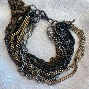 Italian Mixed Metal Chain Bracelet
